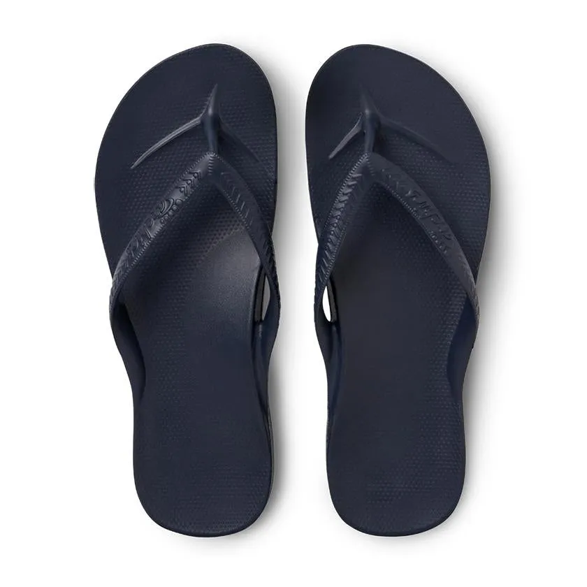Archies Arch Support Flip Flops/Thongs - Navy