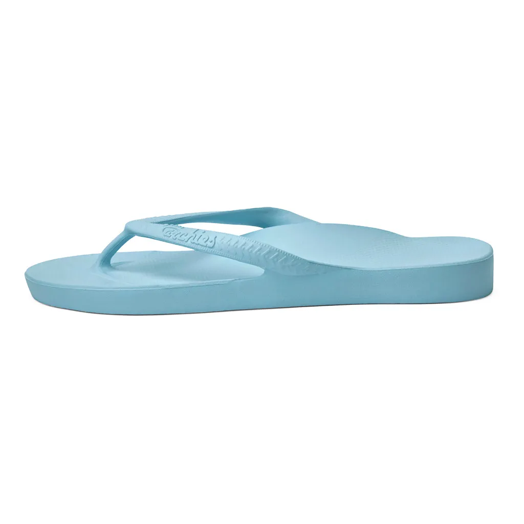 Archies Arch Support Flip Flops/Thongs - Sky Blue