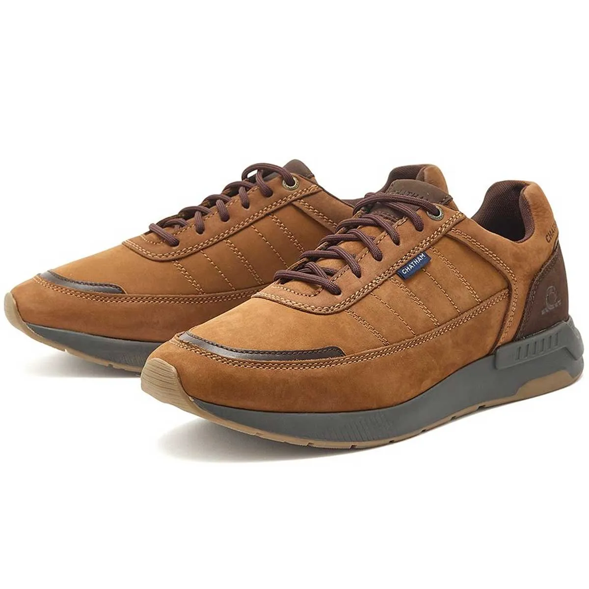 CHATHAM Polperro Premium Nubuck Trainers - Men's - Tan